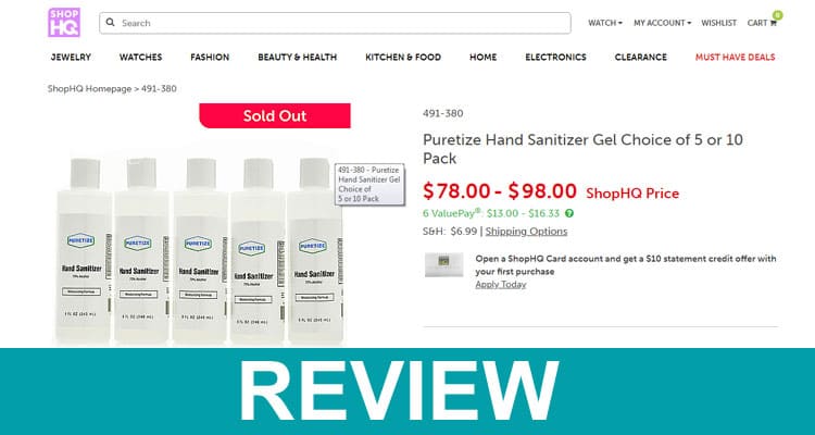 Shophq Hand Sanitizer Reviews 2020