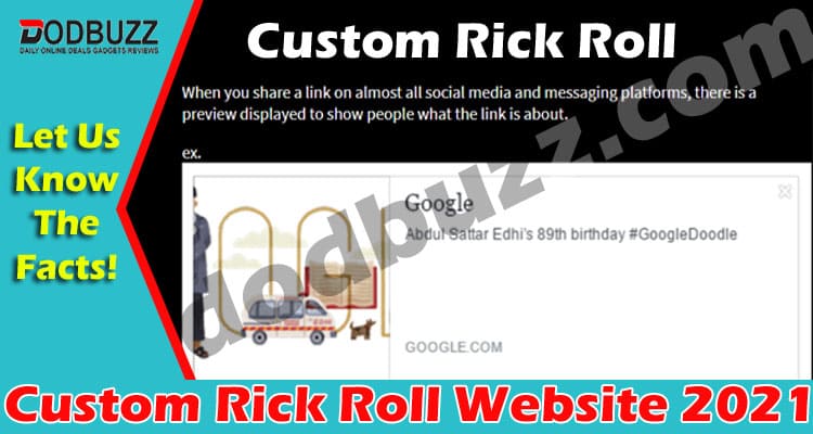 Custom Rick Roll Website 2021