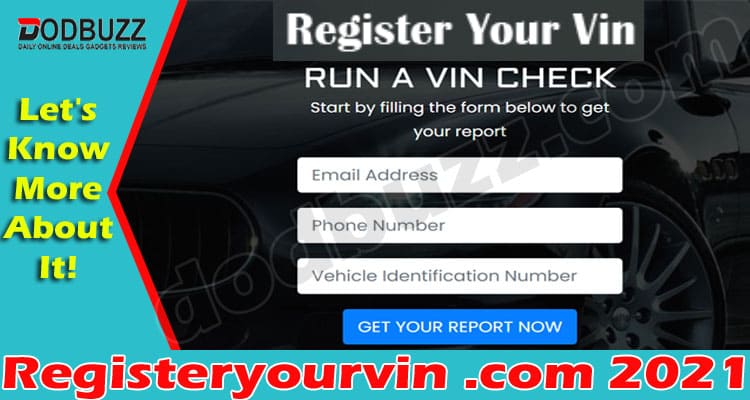 Registeryourvin .com 2021