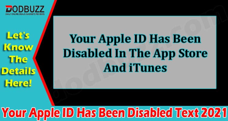 Latest News Apple ID Has Been Disabled Text
