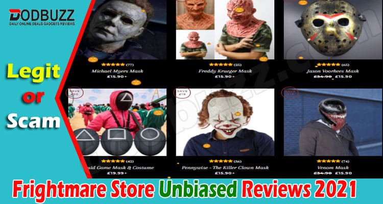 Frightmare Store Online Website Reviews