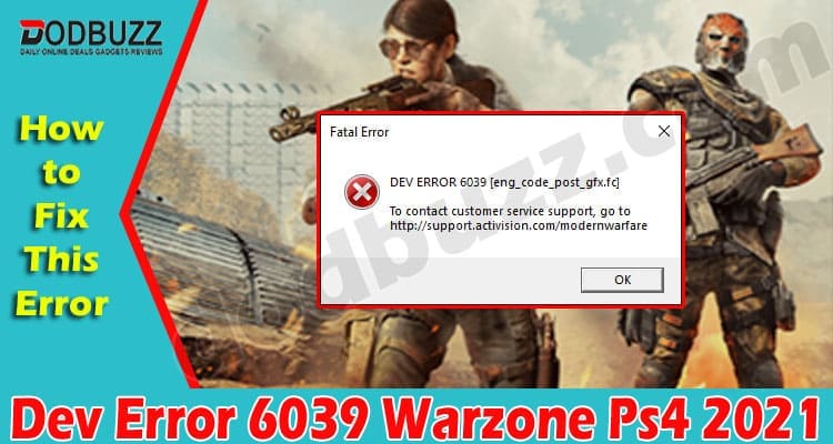 Gaming Tips Dev Error 6039 Warzone Ps4