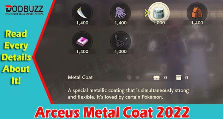 Gaming Tips Arceus Metal Coat