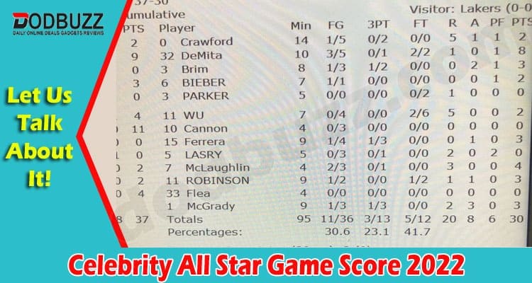 Gaming Tips Celebrity All Star Game Score