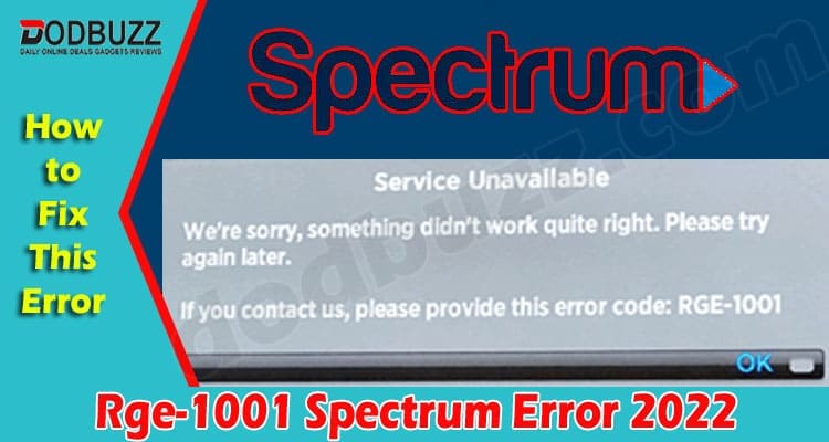 Latest News Rge-1001 Spectrum Error
