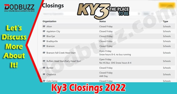 Latest News Ky3 Closings