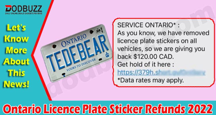 Latest News Ontario Licence Plate Sticker Refunds