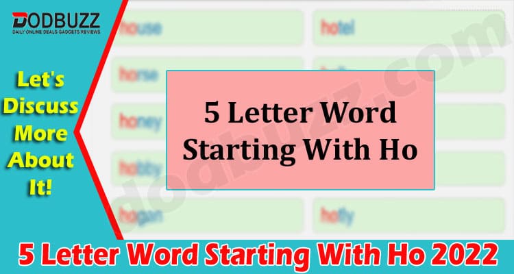 Gaming Tips 5 Letter Word Starting With Ho
