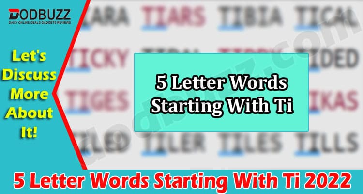 Gaming Tips 5 Letter Words Starting With Ti