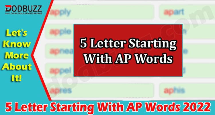 Gaming Tips 5 Letter Starting With AP Words