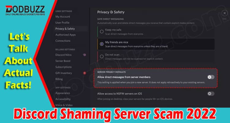 Latest News Discord Shaming Server Scam