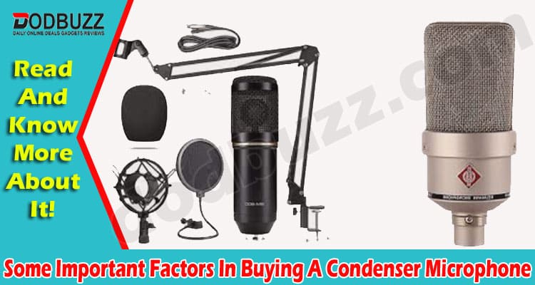 Some Important Factors In Buying A Condenser Microphone