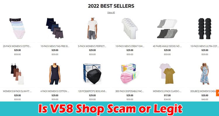 V58 Shop Online website Reviews
