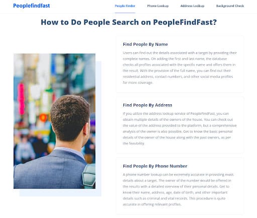 How to Use People Find Fast to Find a Person